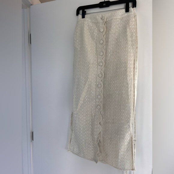 Vita grace Adriana Scallop Button Skirt | Ivory size S - Picture 12 of 12